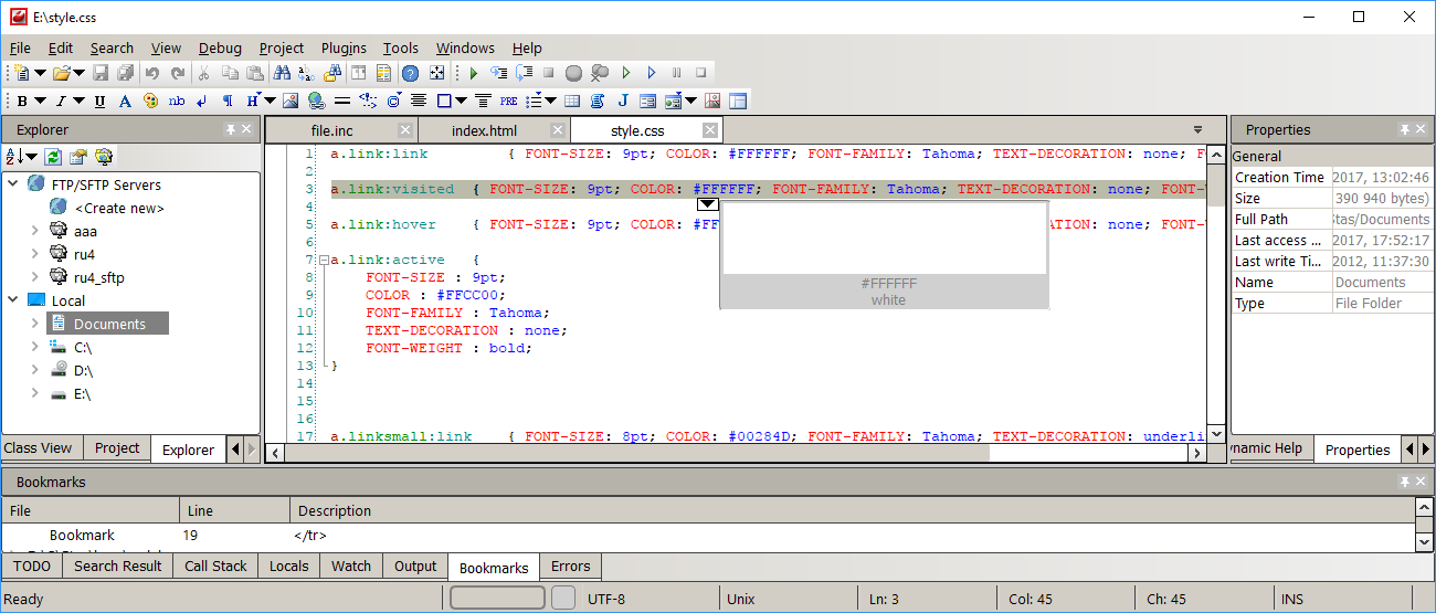 CodeLobster IDE screenshot